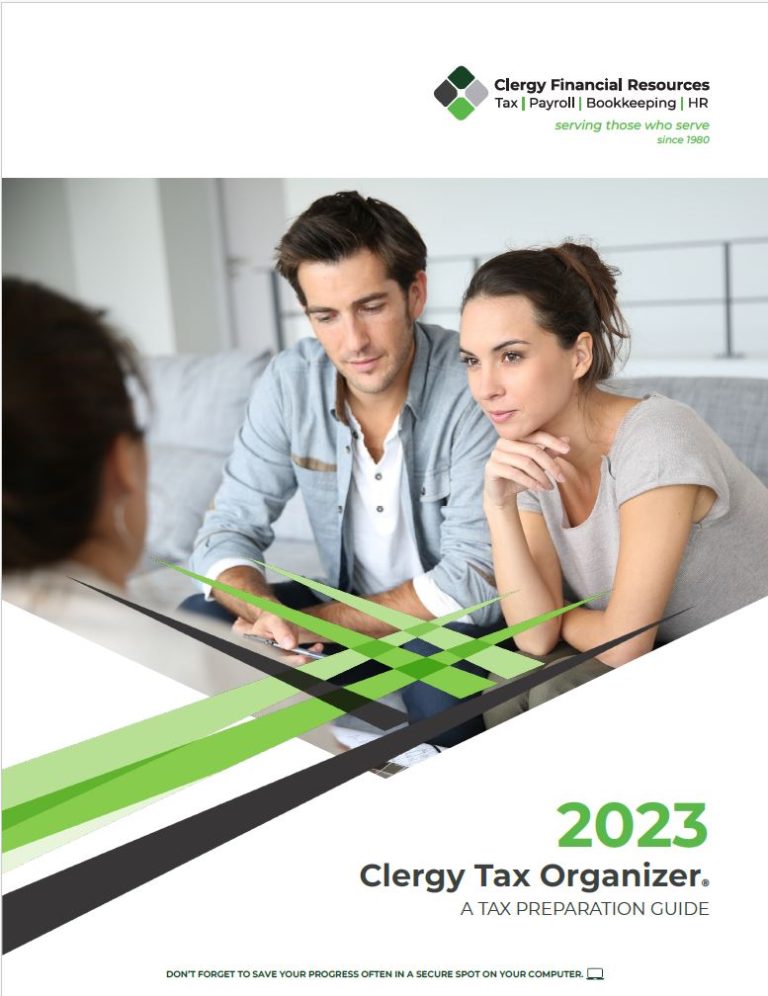 2023 Clergy Tax Organizer Pdf Clergy Financial Resources